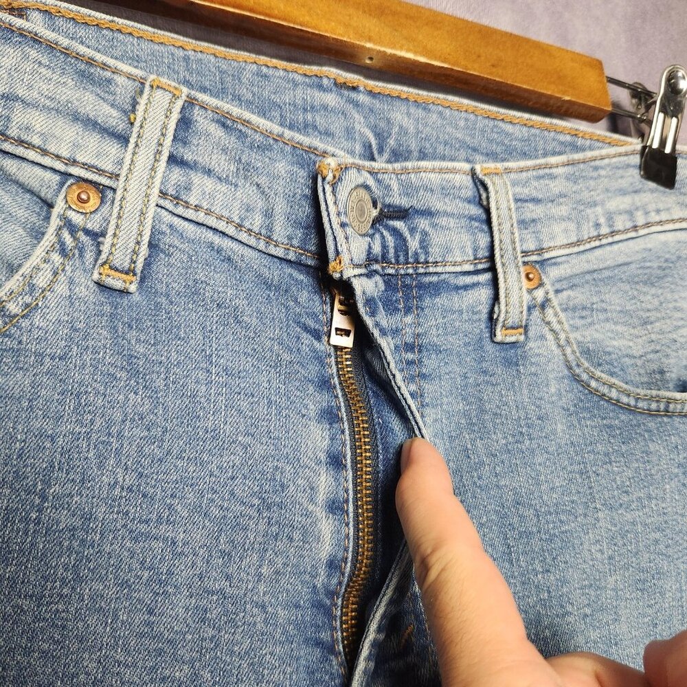 Levis 511 Jeans Mens 33 to‎ 34x30 Blue Denim Slim Fit Stretch Tapered Leg - Picture 7 of 15